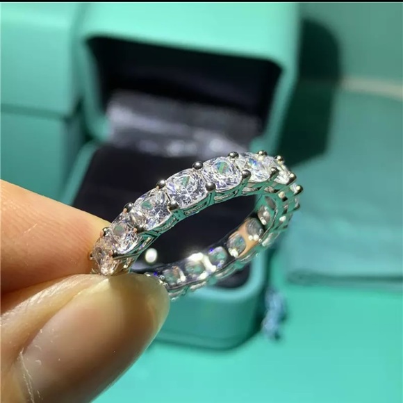 Men's Sparkle Band Diamond Wedding Eternity Bands Ice Ring - Picture 7 of 16